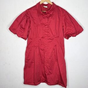 ♥️ Tuckernuck Delaney Red Mini Shirt Dress XXL